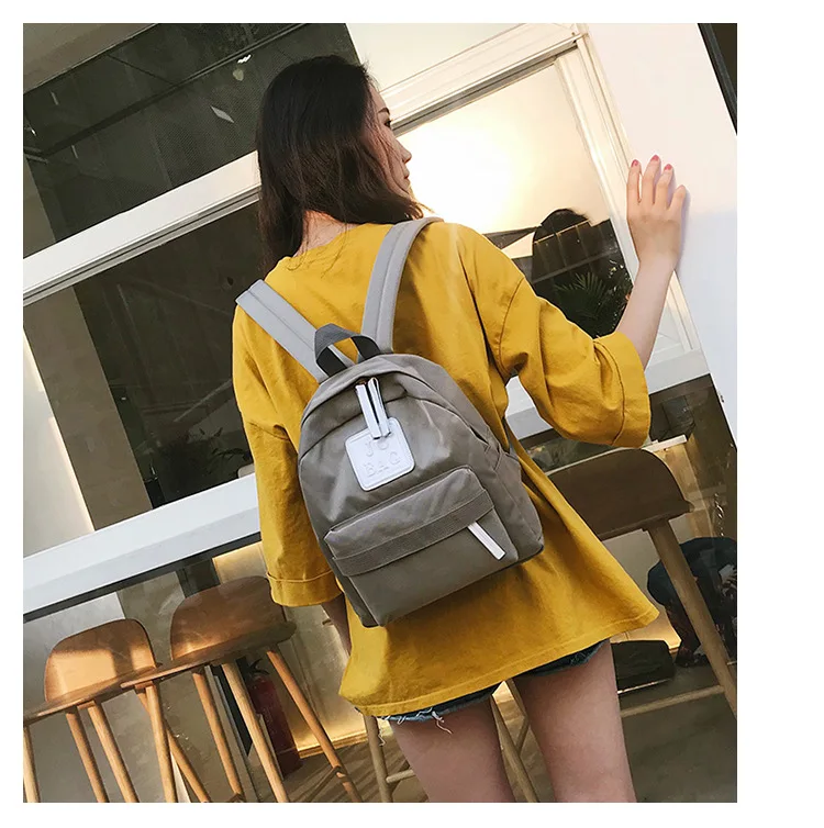 Весенний водонепроницаемый корейский стиль Harajuku Ulzzang Универсальный простой мягкий студенческий хипстерский рюкзак для девушек