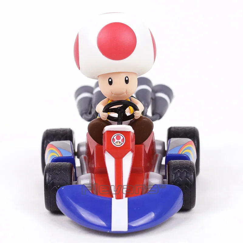 Super Mario Bros Kart Марио Luiji персик Bowser жаба Донки Конг Луиджи Марио отступить гонщик Автомобили ПВХ Фигурки игрушки 7 шт./компл