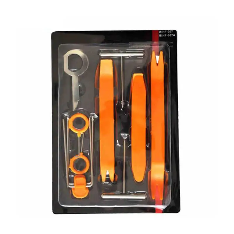 12pcs/set Car Radio Door Clip Panel Trim Dash Audio Removal Open Installer Pry Tool For Auto Vehicle