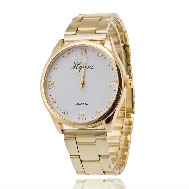 

Genuine Product huans Watch Trend Steel Watch Fashion Rome Measuring Steel Belt Quartz Watch Couple Watch