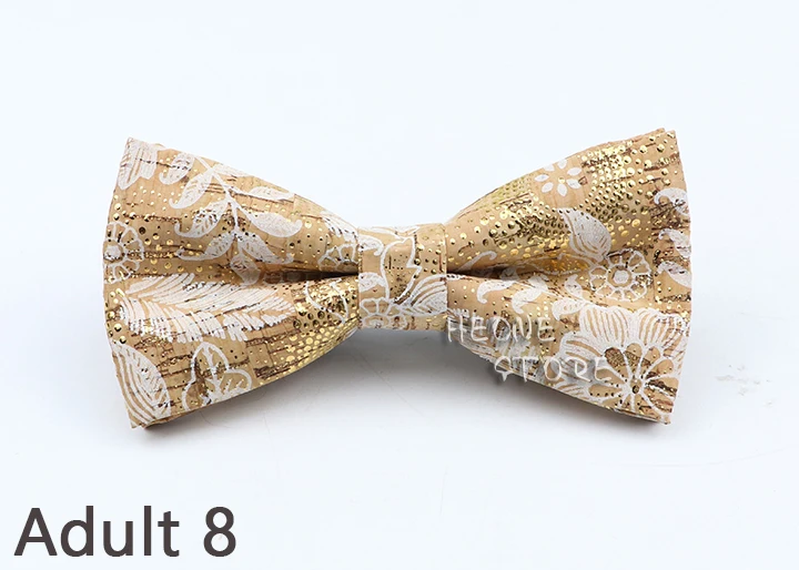 New Floral Cork Wood Bow Ties For Men Women Childern Wedding Casual Party Gift Fashion Novelty Handmade Solid Bowtie Accessories