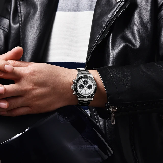 PAGANI DESIGN 2024 nouveau PD-1644 cadran météorite mode hommes montres à Quartz 100M verre saphir chronographe relogio masculino 6