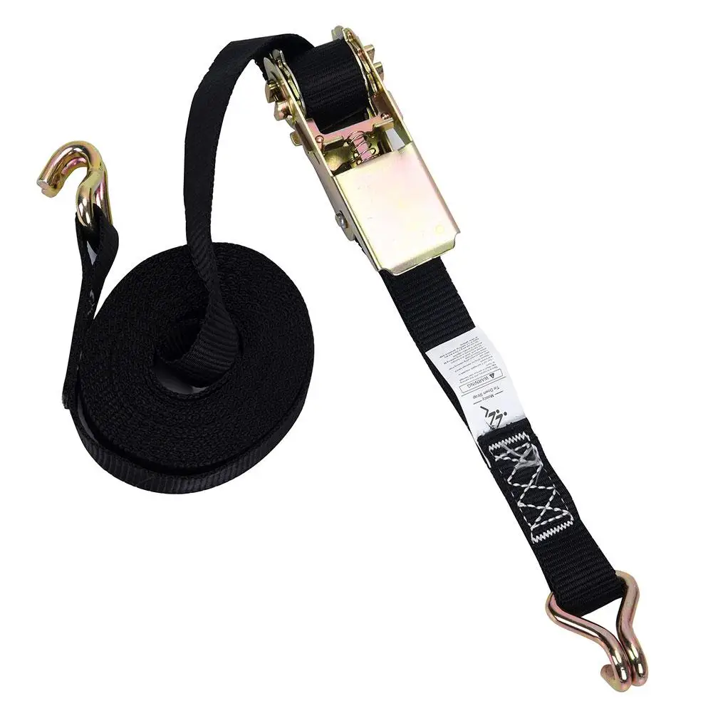 1''x12''Stainless Steel Ratchet Tie Down Strap Strong Bundling Belt For Car Kayak Board Motorcycle For Luggage Bag Bind Belts