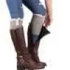 

Women Lace Stretch Boot Leg Cuffs Boot Socks Khaki