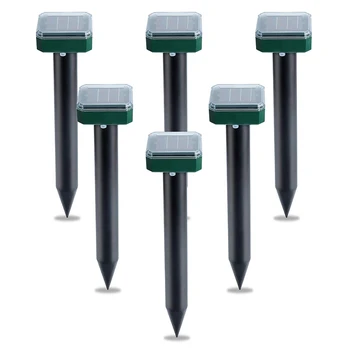 

6 Pcs Solar Powered Snake Repellent for Outdoors,Ultrasonic Snake Repellent,Solar Snake Repellent for Outdoors,Electronic Snake