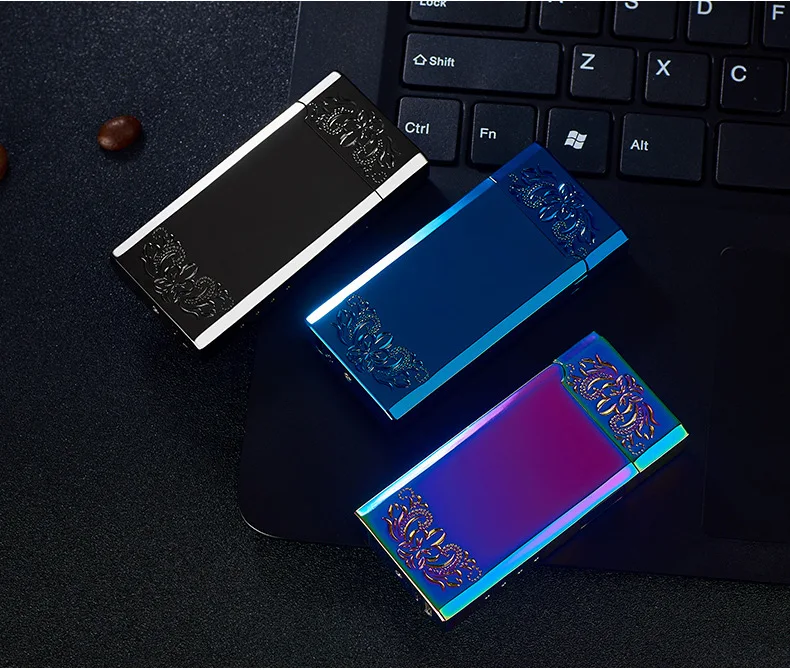 Двойной дуговой плазменный USB Зажигалка для курения Светодиодный дисплей питания Электрические перезаряжаемые зажигалки, сигареты гаджеты для мужчин aansteker