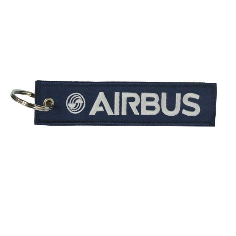 

Airbus Custom Text, Design Embroidered Key Tag For Aviation Gift Accessoires