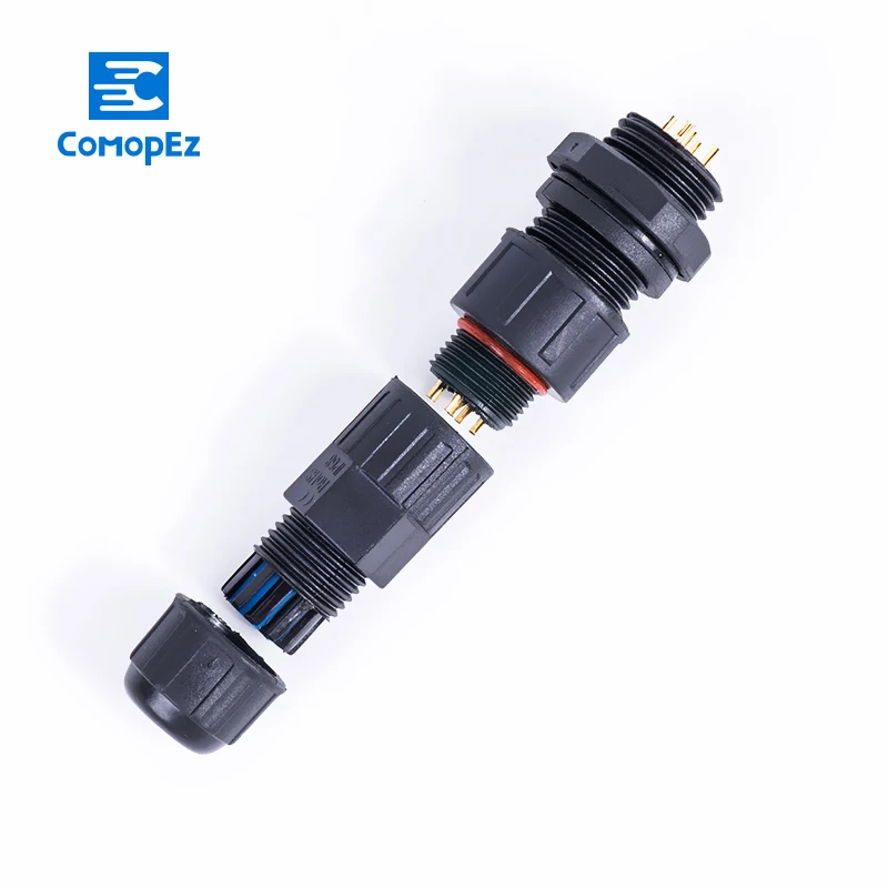 

Waterproof connector LED male female docking aviation plug and socket welding free 25A IP68 8-10.5mm Cable connector for Led Lig