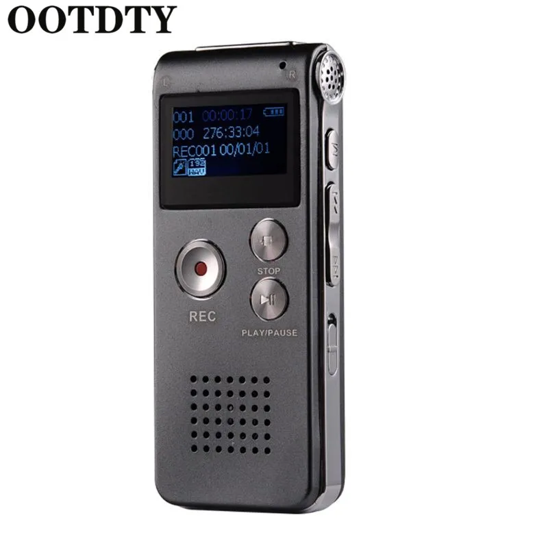 Темно-серый OOTDTY 8 Гб Клип USB Цифровой диктофон аудиодиктофон ручка для записи MP3 плеер - Цвет: Темно-серый