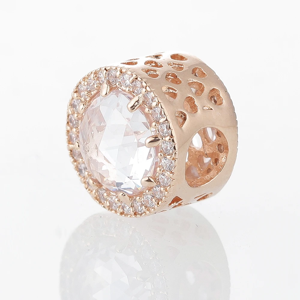 

Ювелирные изделия из розового золота, искусственные модные бусины для изготовления ювелирных изделий, подходят для оригинальных серебряных браслетов для женщин «сделай сам»