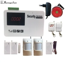 Gsm Sms Система охранной сигнализации сенсорный экран беспроводная домашняя сигнализация с детектором движения DIY Kit
