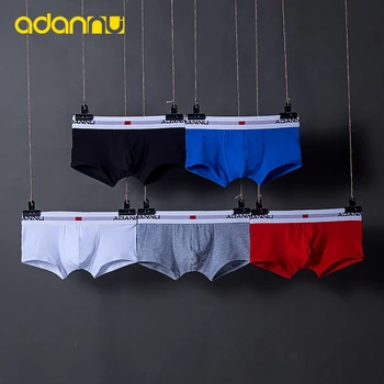 

Men Underwear Sexy Men Boxer Cotton Male Pants Comfortable Underpants Breathable elasticity soft u pouch gay underwear 5 color