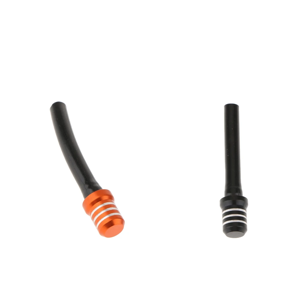 2pcs 8mm 5/16 inch Gas Fuel Cap Air Vent Hose Breather Pipe w/ One-way Valve for ATV Quad Dirt Bike Motocross, Black & Orange