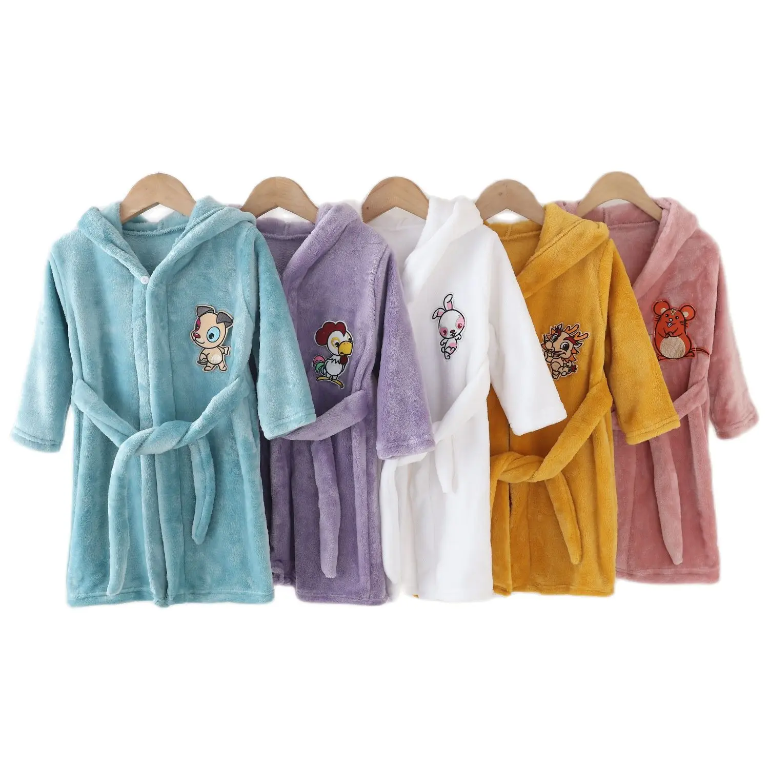 

Spring Girls Boys Pajamas Children Clothes Girls Boys Robes Summer Sleepwear Bathrobe Autumn Kids Hooded Bathrobe Girls Clothing