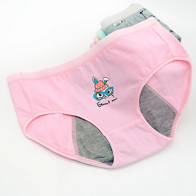 3 шт./лот непротекающие трусики для менструации женские непроницаемые хлопковые