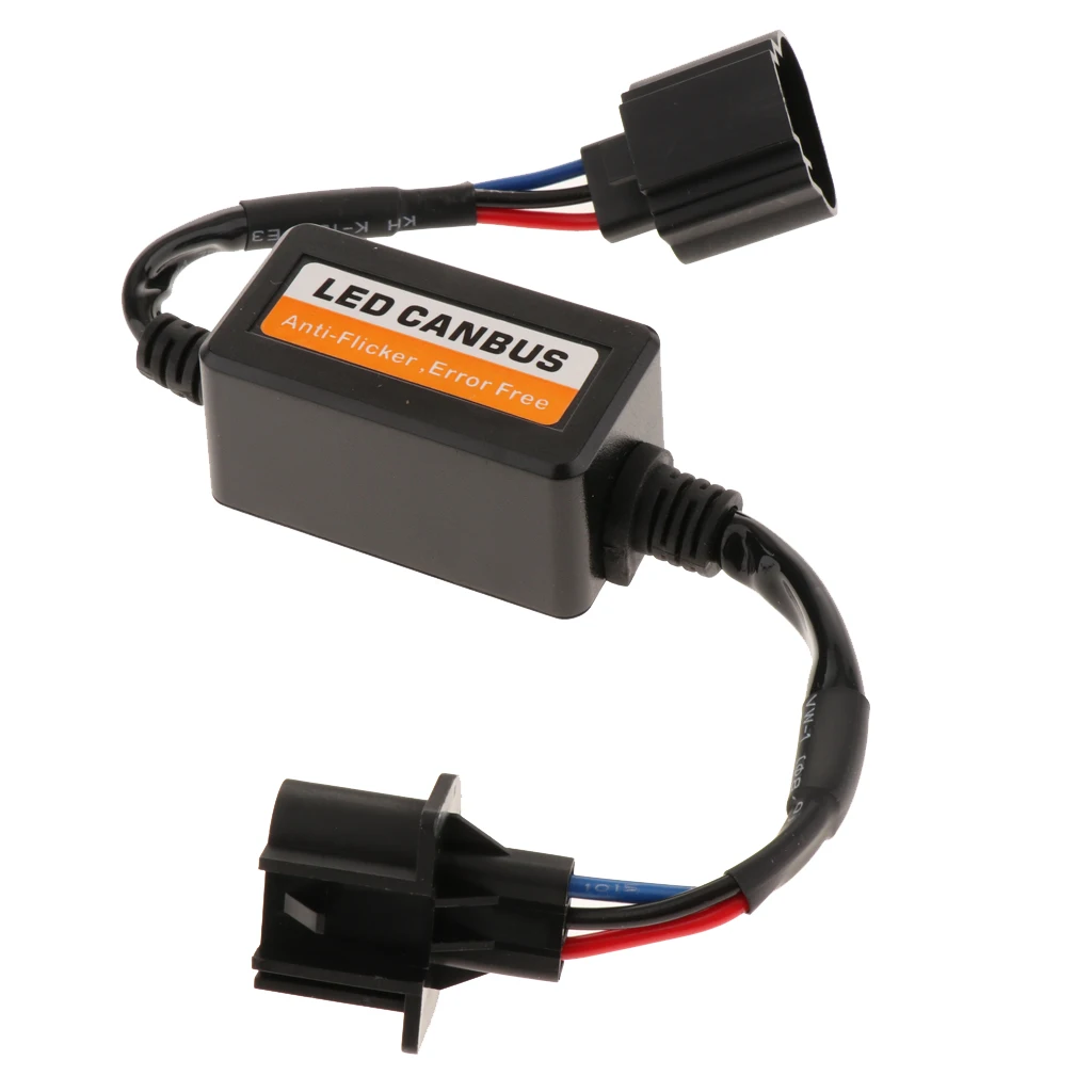 2X H13 LED CAN-BUS Warning Error Free Decoder Canceller Capacitor Anti-flicker Resistor harness Hi/Lo Beam Headlight Systems