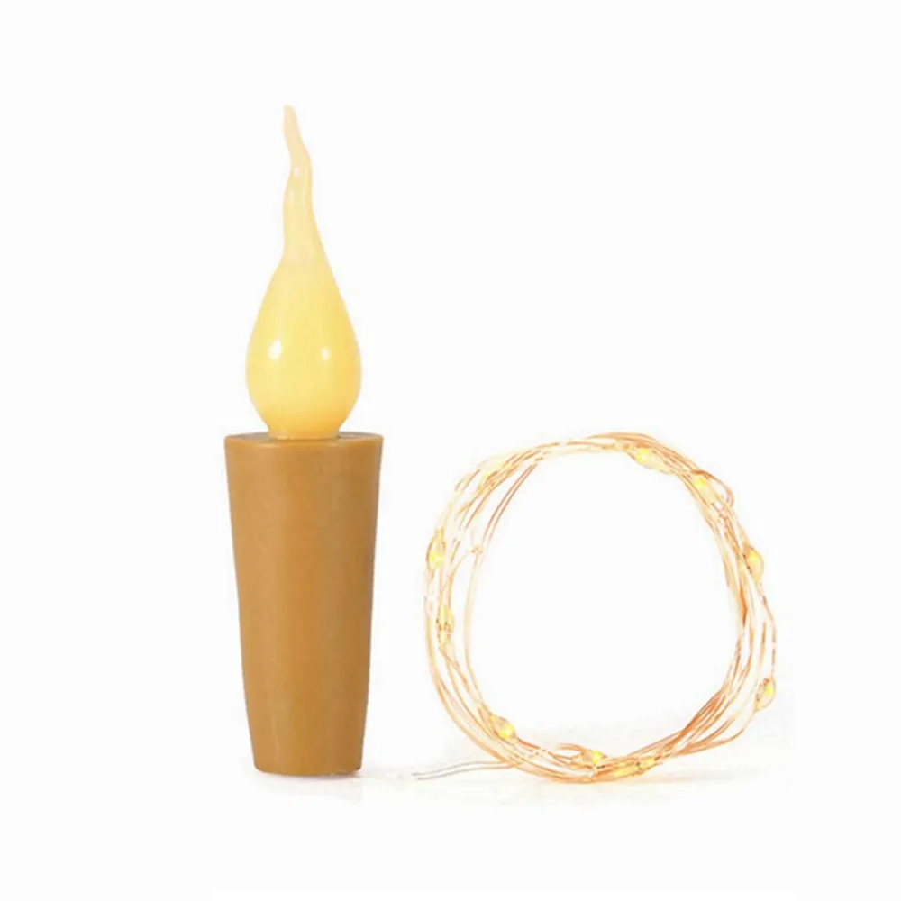2M 20LED Copper Wire Lamp Wine Bottle Lamp Cork Warm White Battery Powered LED String Light For DIY Party Decoration Christmas