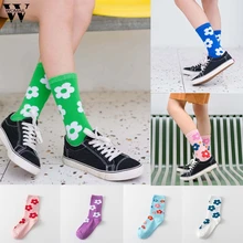 Новинка, 12 пар носков, женские носки средней длины без пятки, модные мягкие повседневные носки с цветочным принтом, свободный размер, удобные