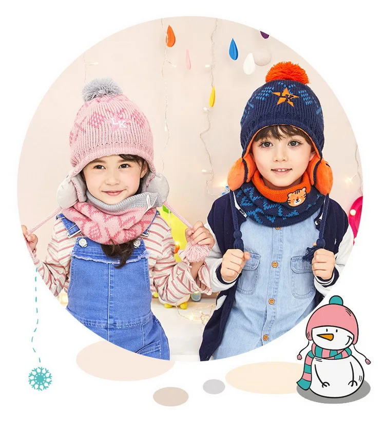 2019 Kocotree дети зимняя шапка, шарф симпатичные комплекты одежды для детей, теплые зимние шапочки, шапки-бини, вязаная шапка, шапки на возраст 2-5