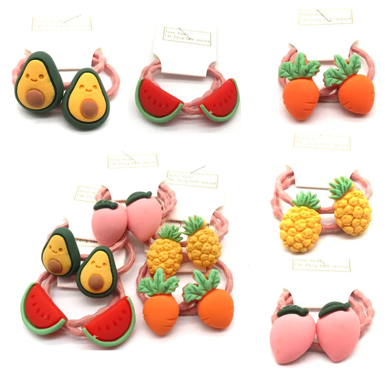 

Cartoons Children Rubber Band Band Cute Fruit 5pcs