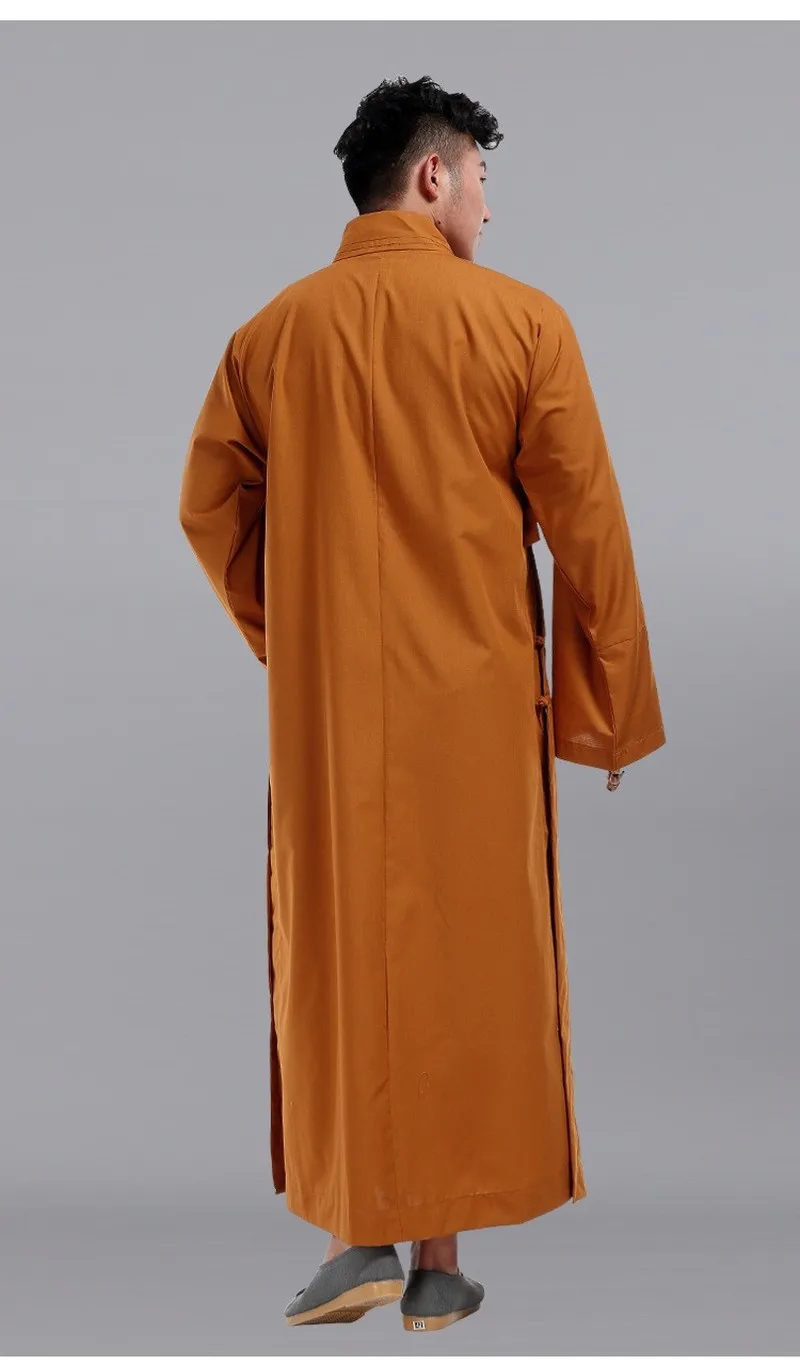 Cotton Buddhist Robe Shaolin Monk Dress Kung Fu Uniform Meditation Suit Costumes Unisex