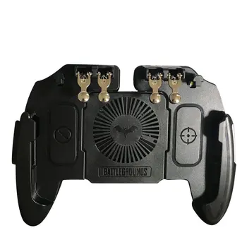 

M11 Six Finger PUBG Game Controller Gamepad Trigger Shooting Free Fire Cooling Fan Gamepad Joystick For IOS Android Mobile Phone