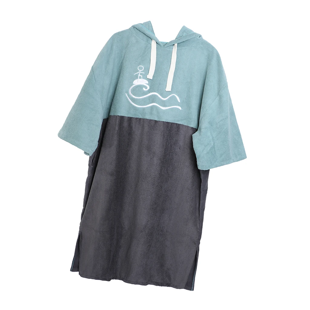 Унисекс толстый пляжный халат для серфинга купальный Халат с капюшоном пончо полотенце