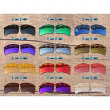 Vonxyz 20+ Color Choices Polarized Replacement Lenses& Sky Blue Nose Pads for-Oakley Flak 2.0 XL OO9188 Frame