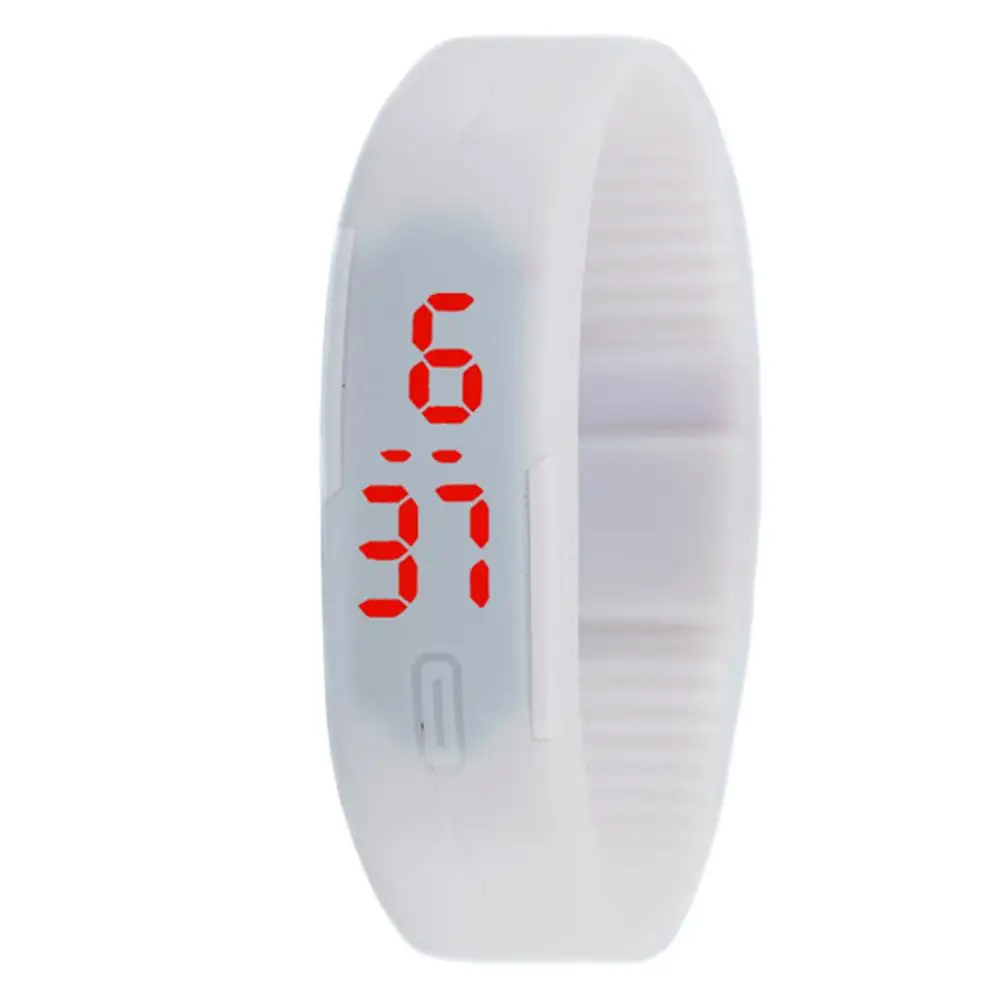Цифровые наручные часы спортивные на тонком ремешке со светодиодным индикатором