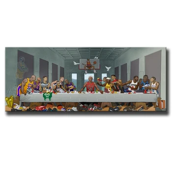 

Basketball, Last Supper HD Canvas Print Painting Artwork Modern Home Wall Decor Painting Canvas Art HD Picture on Canvas Prints