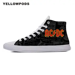 Индивидуальные ваш собственный логотип/фото/изображение узор AC/DC знаменитая рок-группа Высокое качество Мужская обувь на плоской подошве