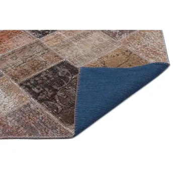 

Handmade Brown Vintage Overdyed Patchwork Area Rug 120x180 Cm-3'11''X5'11''