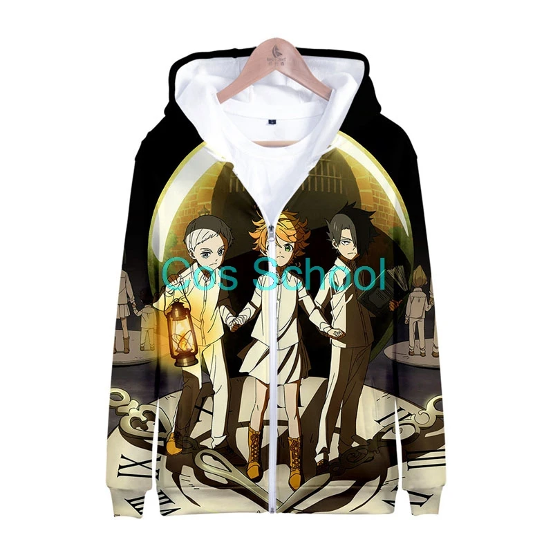 A Cos School The Promised Neverland толстовки Эмма Норман Рей куртка с капюшоном на молнии пальто для мужчин женщин Grace полевой свитер Костюмы - Цвет: A