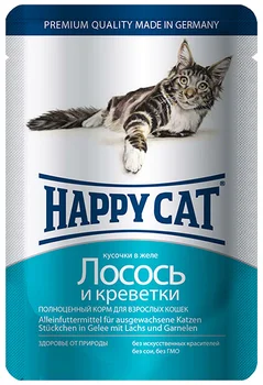 

HAPPY CAT HAPPY CAT for adult cats with salmon and shrimp in jelly 100g