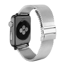 42MM 38MM Silver Watch Bracelet Stainless Steel Band for Apple Watch Series 1/2/3 Adjustable Mesh Replacement Strap Watchbands 42MM 38MM Silver Watch Bracelet Stainless Steel Band for Apple Watch Series 1/2/3 Adjustable Mesh Replacement Strap Watchbands