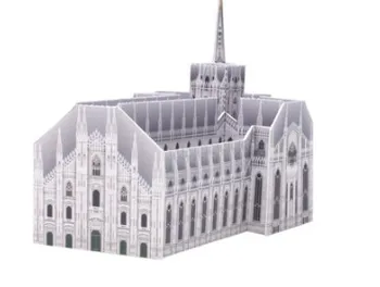 

Italy Milan Cathedral Miniature Paper Craft DIY Origami Active Origami Toys