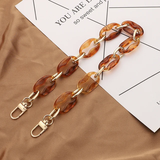 New Acrylic Bag Chain Bag Strap Removable Bag Accessories Colourful Women's Resin Chain chain of bags Purse Chain Fishbone chain L203-JS