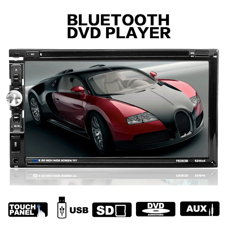 TOSPRA 6,9" HD 2 DIN Авторадио мультимедийный плеер Android универсальный авто стерео, сенсорный экран MP5 Bluetooth Камера заднего вида