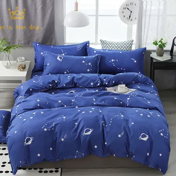 

Thumbedding Meteor Bedding Set Constellation Simple High End Blue Duvet Cover Planet King Queen Full Twin Single Bed Set