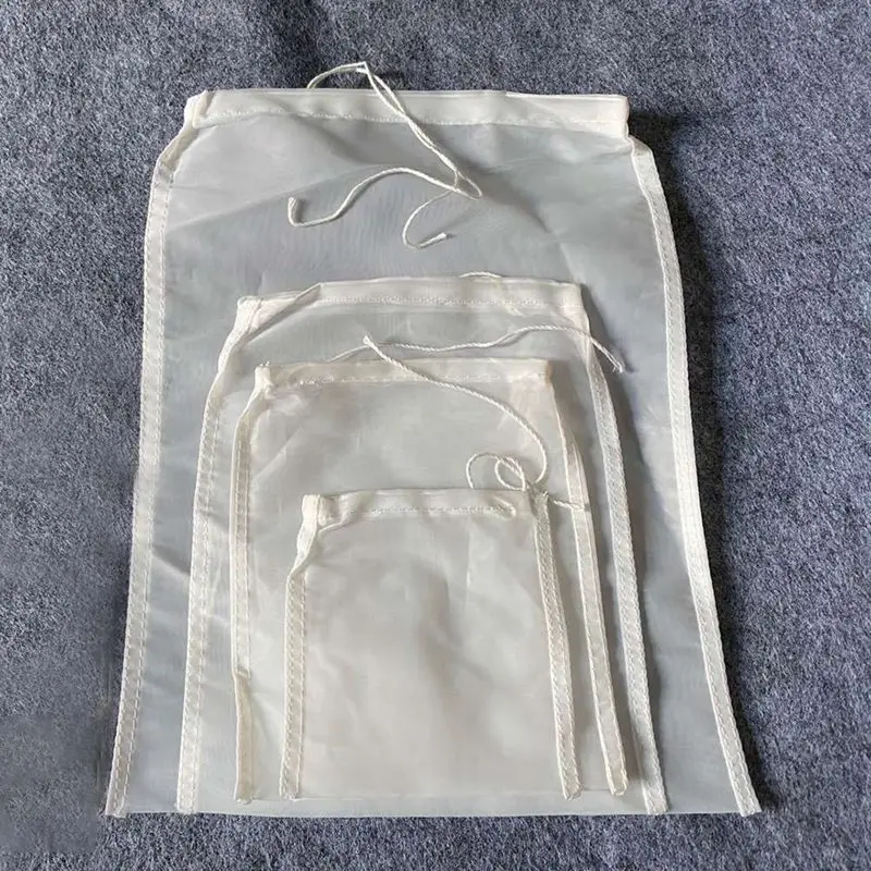 Mesh 100/200 Brew Strainer Bag Food Grade Nut Milk Wine Beer sieve Bucket Soy Juice Vegetable Stuffing Coffee Aquarium Filter