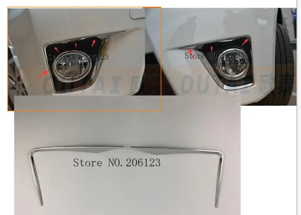 2 шт./компл. для toyota Corolla E170 2014 2015 2016 2017 передсветильник противотуманная фара