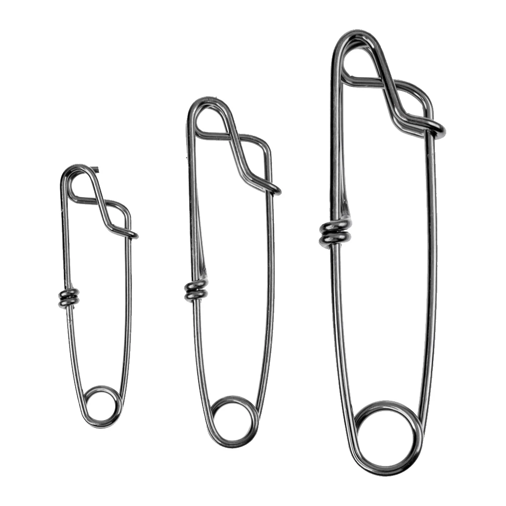 10Pcs Stainless Steel  Long Line Clips Ocean Boat Fishing Longline Snap Long Line Clips Float Line Tuna Clip Fishing Tools