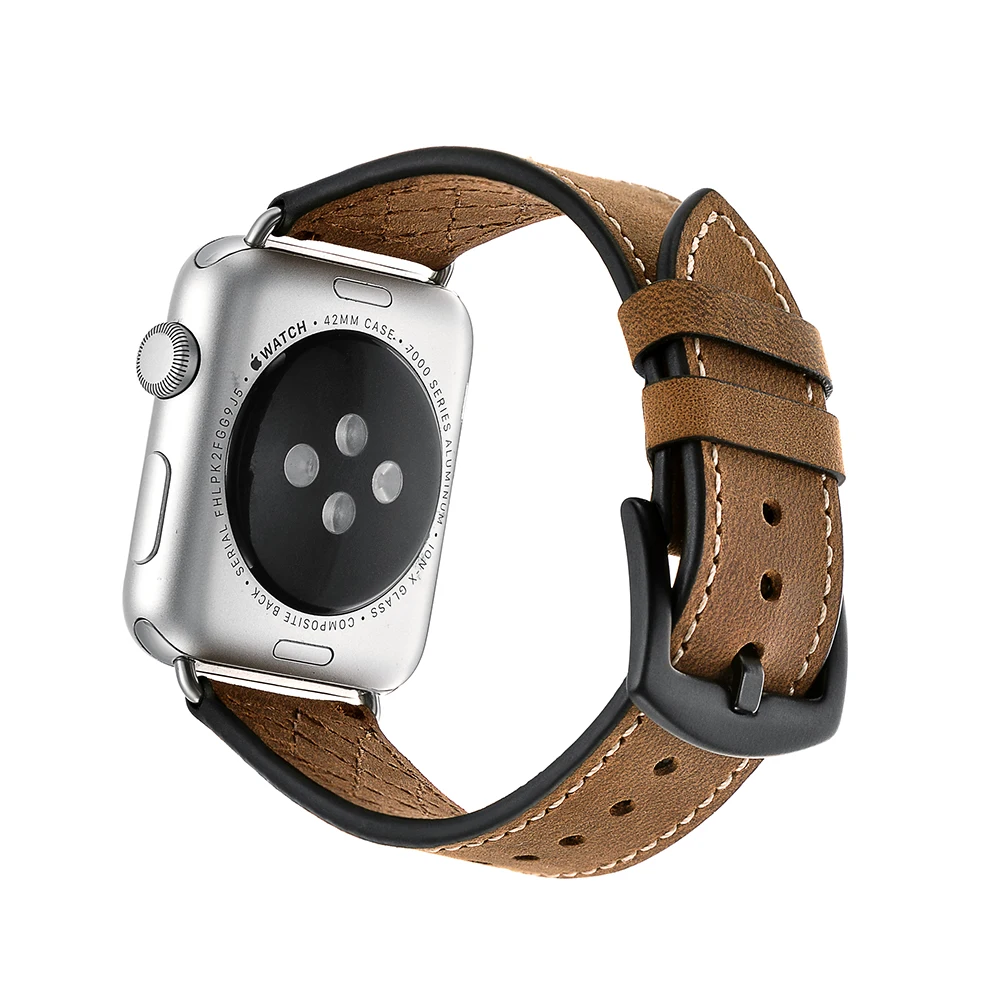 Аксессуары для часов Ремешок для часов Apple Watch ручной работы кожаный ремешок crazy horse воловья кожа инновационная сетка под заказ