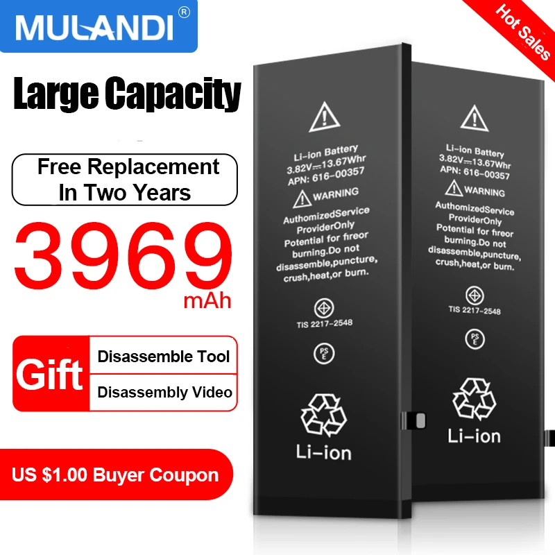 2022 High capacity Phone Battery Brand New For Apple 5 S SE 6 S 7 8 Plus 10 X Xr Xs Max Replacement Batteries For iPhone 6S cell phone battery charger