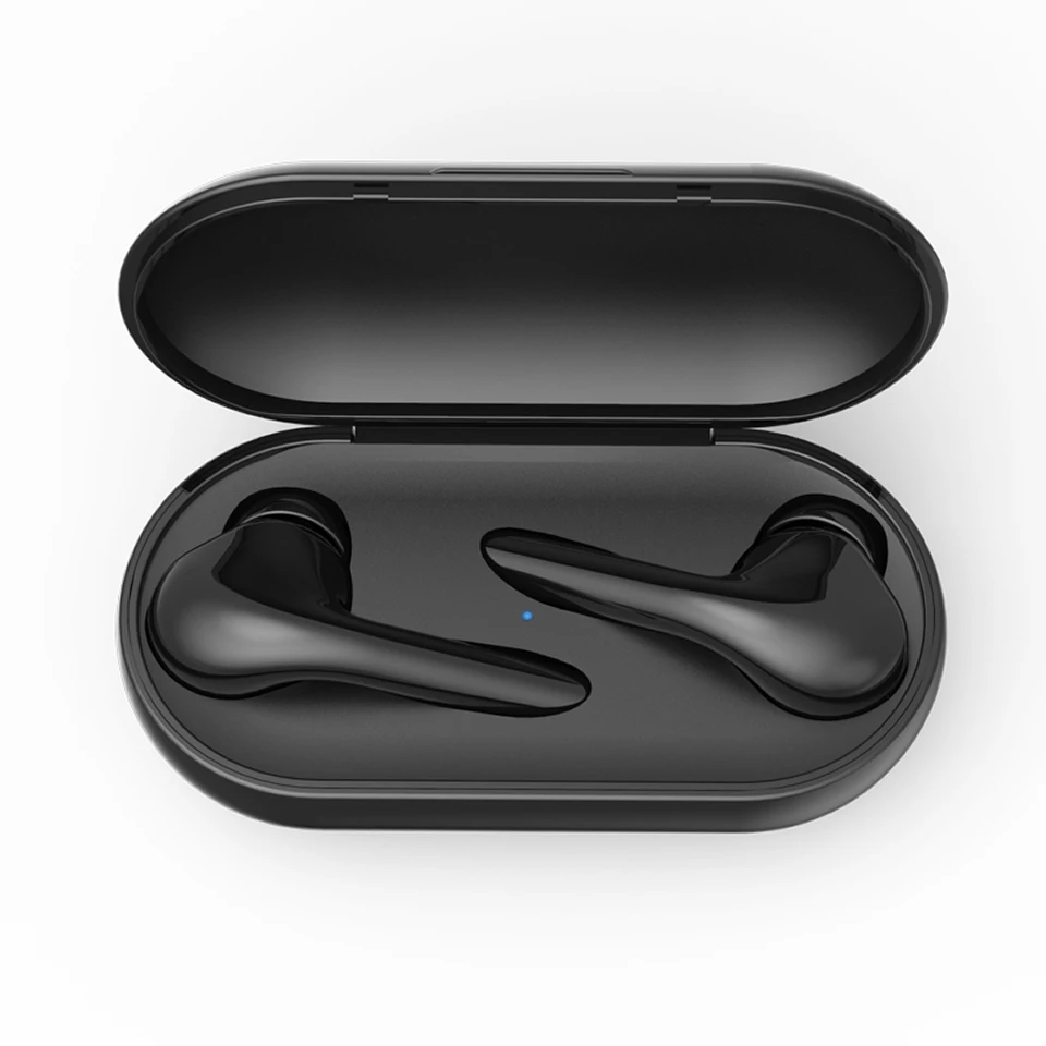 TWS Bluetooth беспроводные наушники V5.0 сенсорные наушники водонепроницаемые 6D стерео гарнитура с микрофоном зарядная коробка для iPhone Xiaomi - Цвет: Black