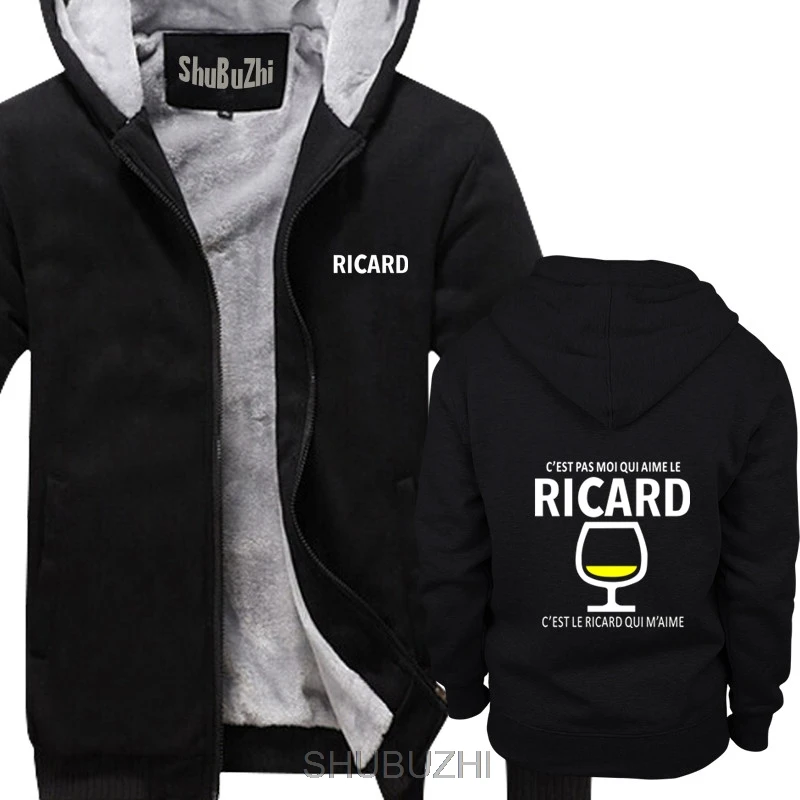 Последняя Cest Pas Moi Qui Aime Le Ricard толстовка с капюшоном элегантная Толстовка Harajuku топы Модные классические уникальные sbz4547 - Цвет: thick black
