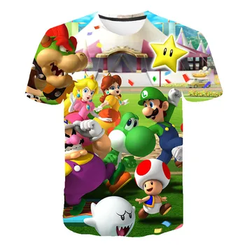 

Latest Harajuku Classic games Super Mario child Boys and girls t shirt Super Smash Bros 3D t-shirt hip hop tshirt streetwear