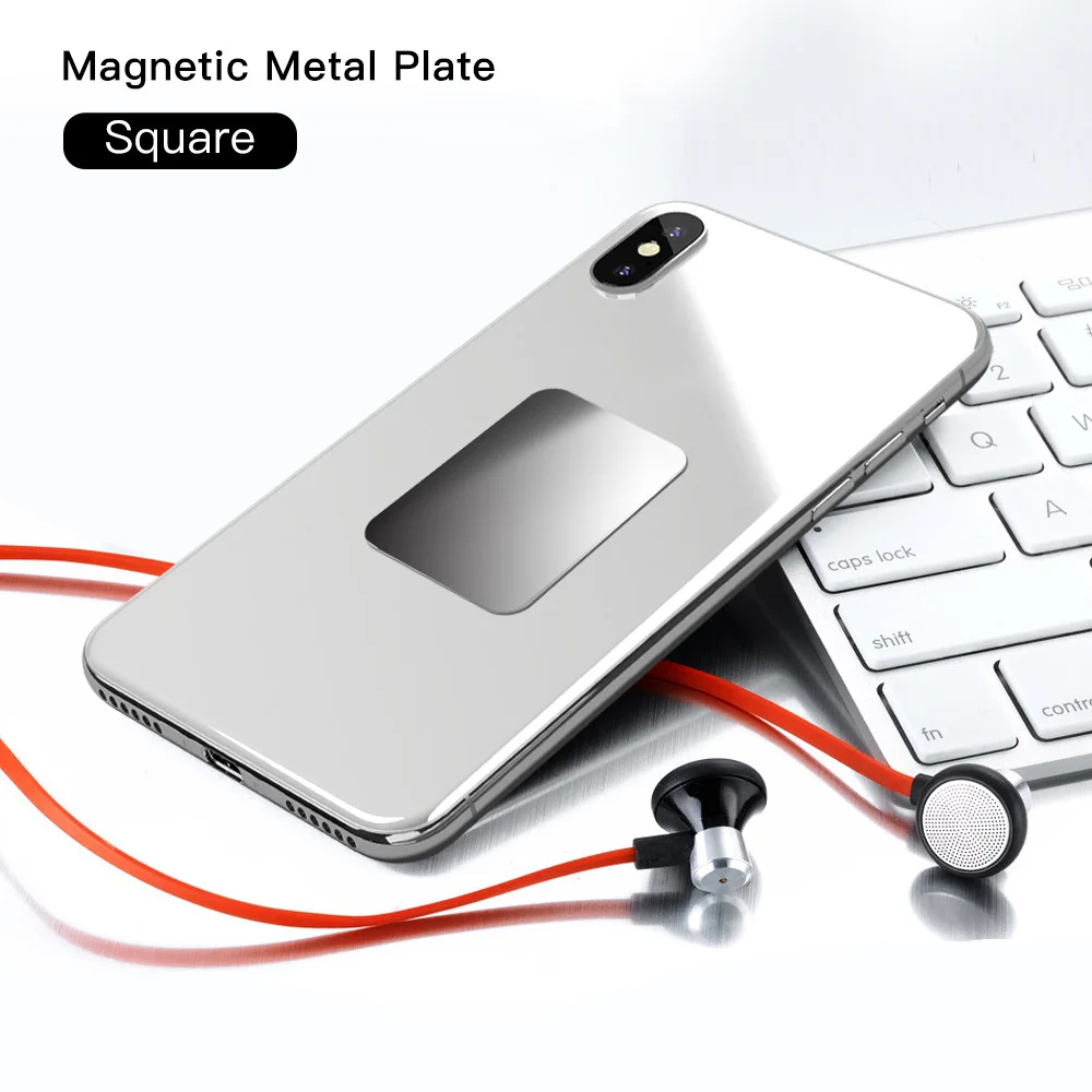 FONKEN Ultra-thin 5pcs Magnetic Metal Plate Car Phone Holder Disk iron Sheet Sticker Strong Magnet For Phone Holder Stand Mount phone holder for car