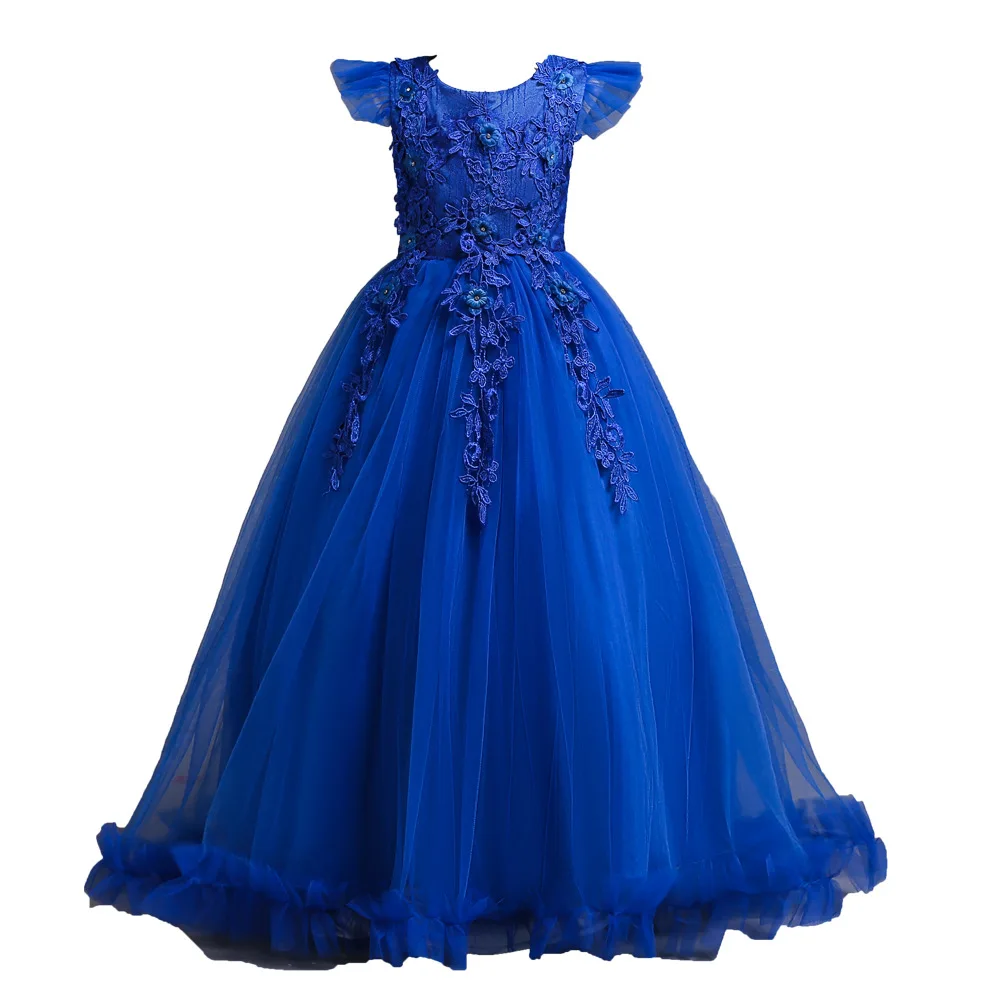 Летнее свадебное платье Хай» Vestidos, для детей Платья для девочек, одежда вышитое платье в стиле принцессы 3 4 5 6 7 8 От 9 до 14 лет