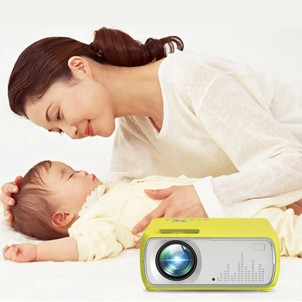 

LED Mini Portable Projector Eye Protective Multifunctional Early Education Projector Theater EU US UK Plug Pocket Beamer
